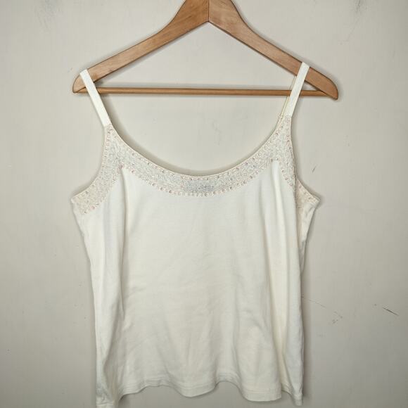 Avenue Tank Top Sequin + Embroidered Trim Whimsy Fairy - Picture 1 of 7
